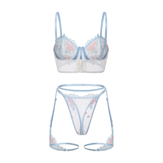 Sapphire Bloom Bra Set