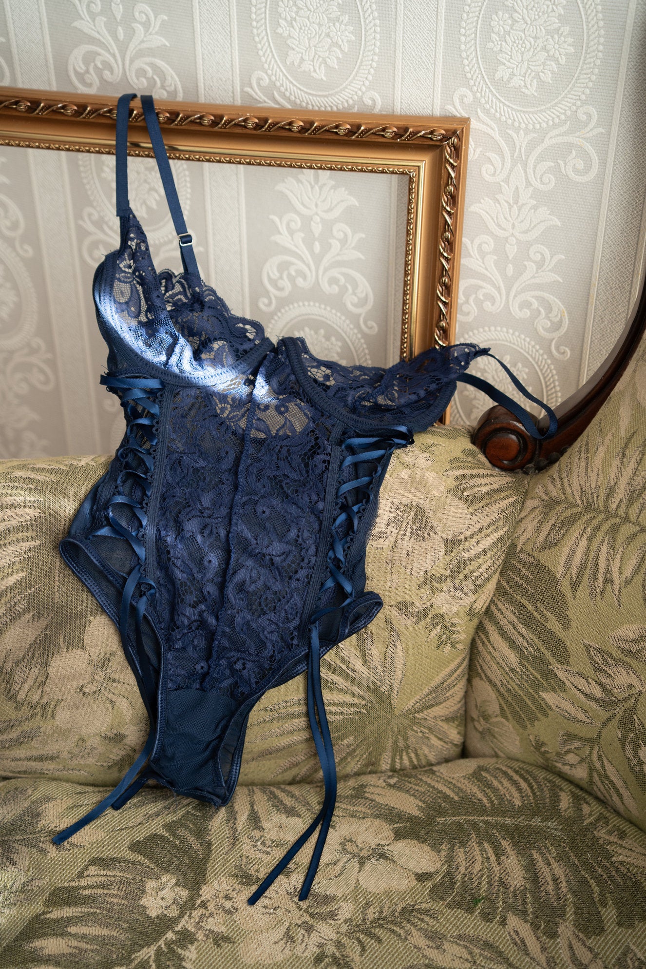 Midnight Lace Corset Bodysuit