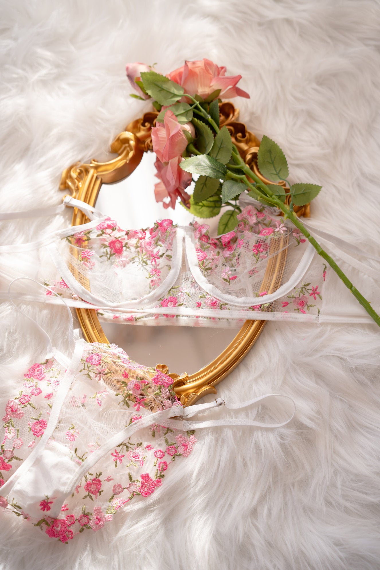 Rosé Bloom Bralette