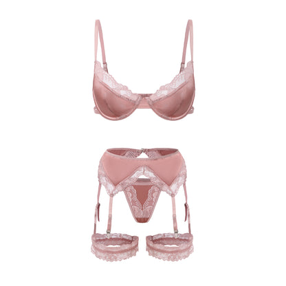 Silk Rose Satin Ensemble