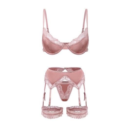 Silk Rose Satin Ensemble