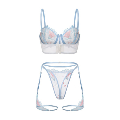 Sapphire Bloom Bra Set