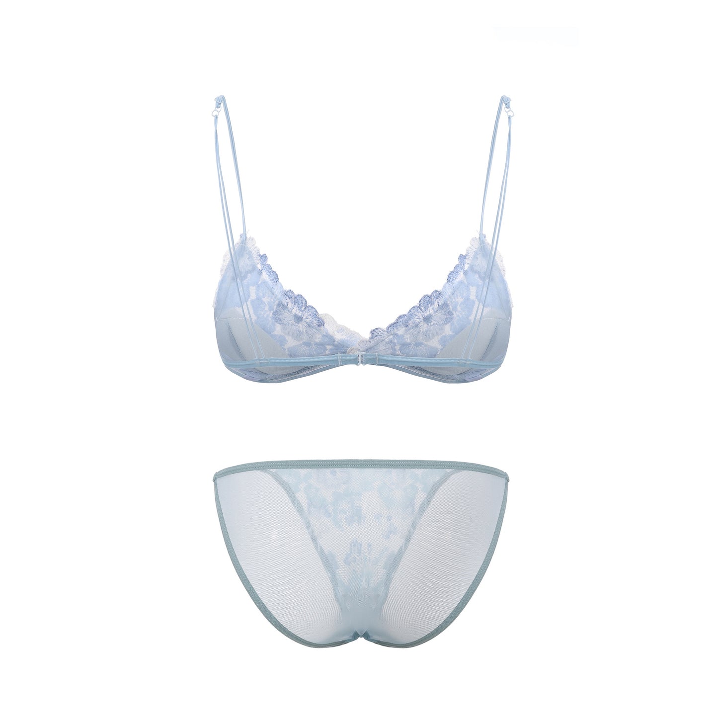 Blue Porcelain Bralette Set