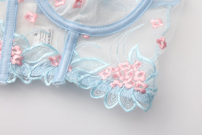 Sapphire Bloom Bra Set