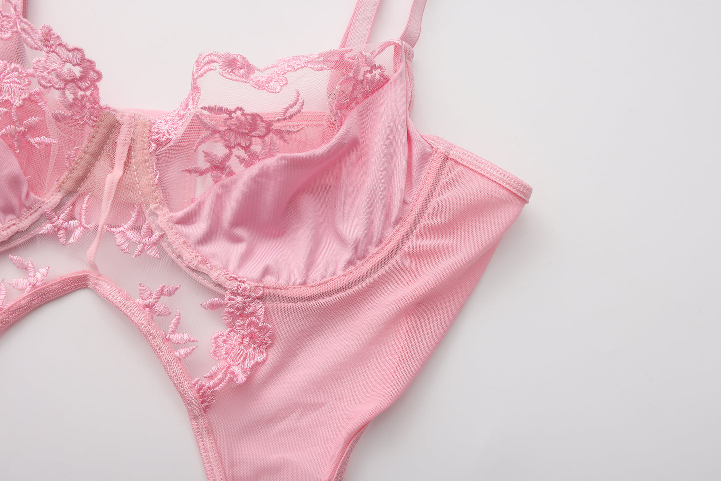 Silken Bloom Bustier Set