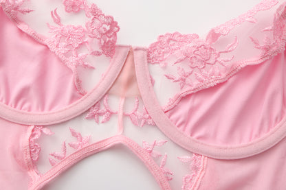 Silken Bloom Bustier Set