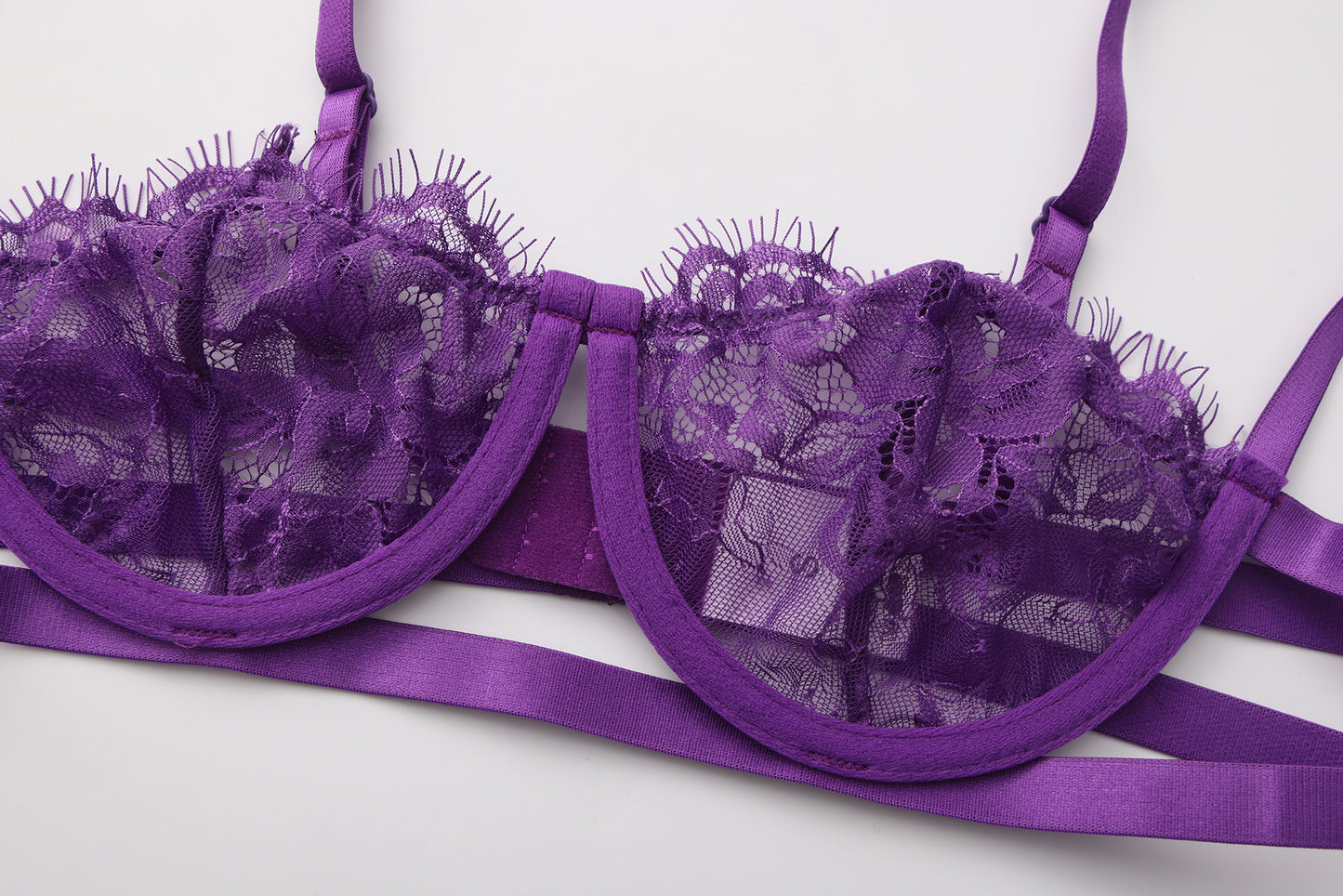 Violet Veil Lace Bra Set