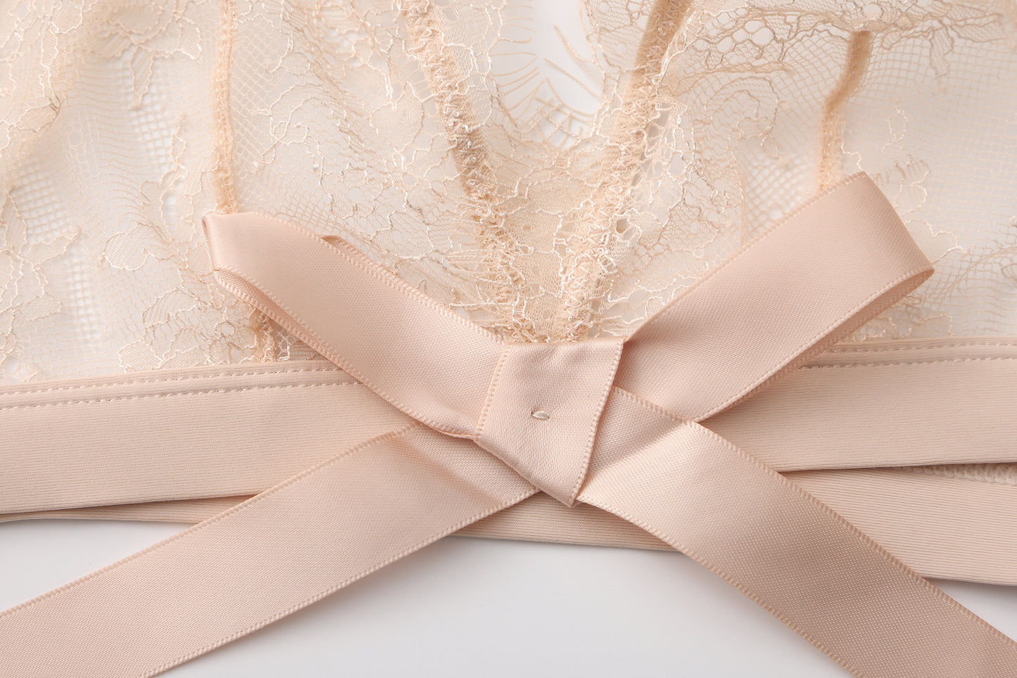 Satin Bow Bralette Set