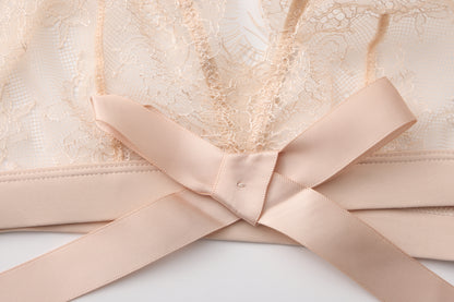 Satin Bow Bralette Set