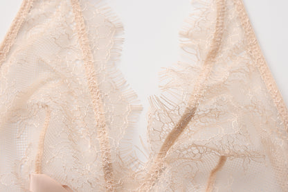 Satin Bow Bralette Set