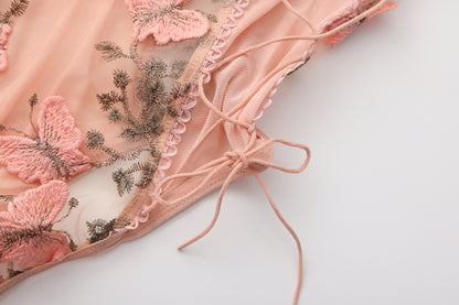 Butterfly Lace Corset Bodysuit