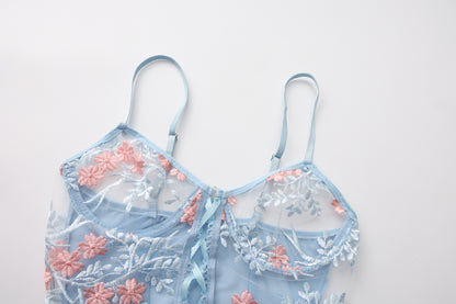 Blue Blossom Bodysuit
