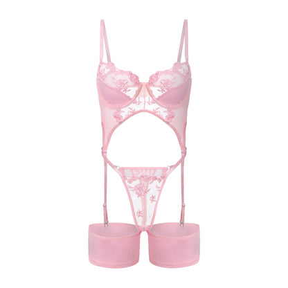 Silken Bloom Bustier Set