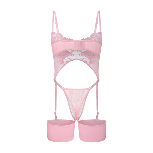 Silken Bloom Bustier Set