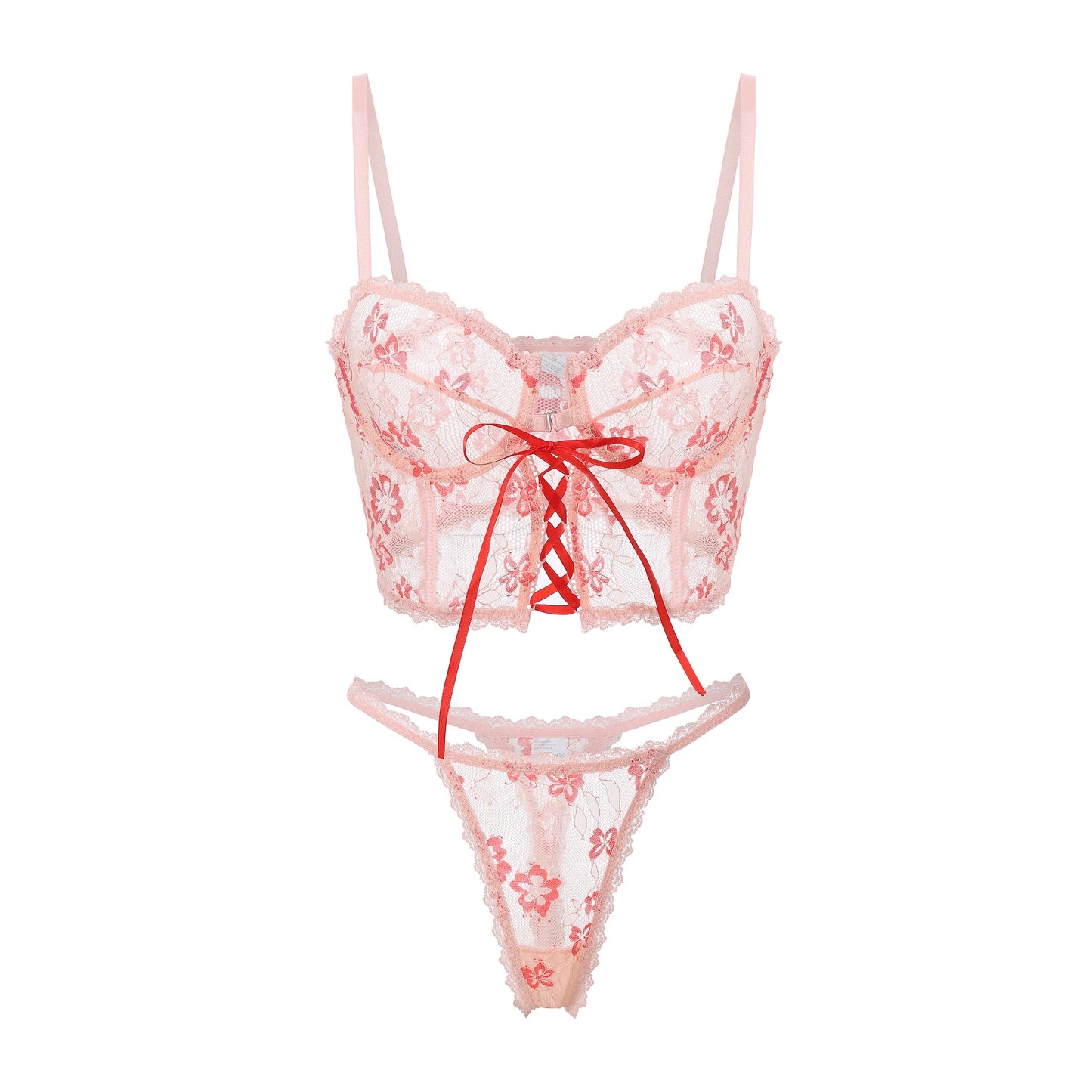 Scarlet Blossom Bustier Set
