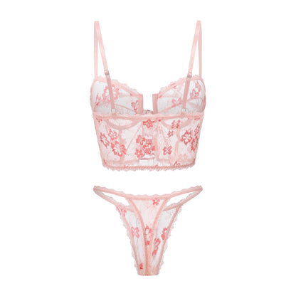 Scarlet Blossom Bustier Set