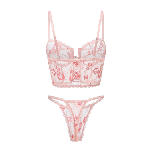 Scarlet Blossom Bustier Set
