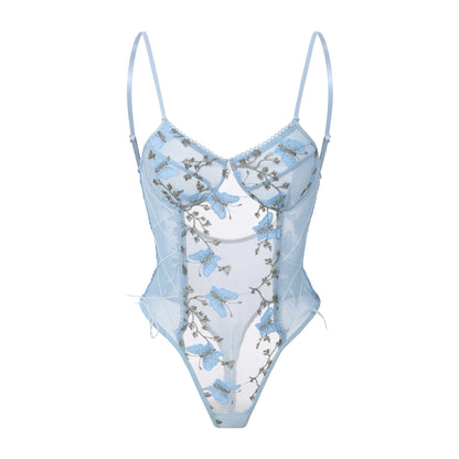 Butterfly Lace Corset Bodysuit