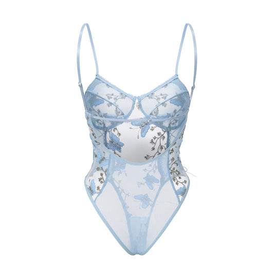 Butterfly Lace Corset Bodysuit