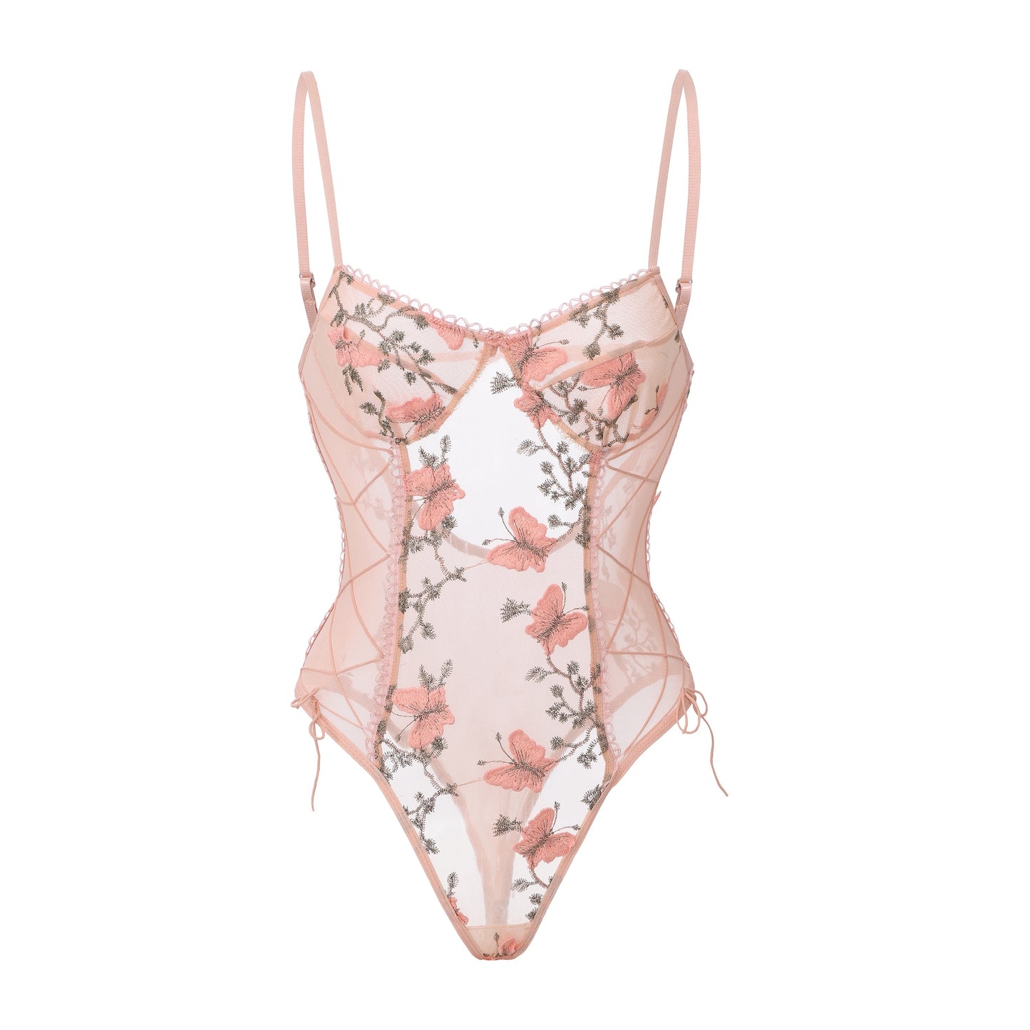 Butterfly Lace Corset Bodysuit
