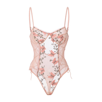 Butterfly Lace Corset Bodysuit