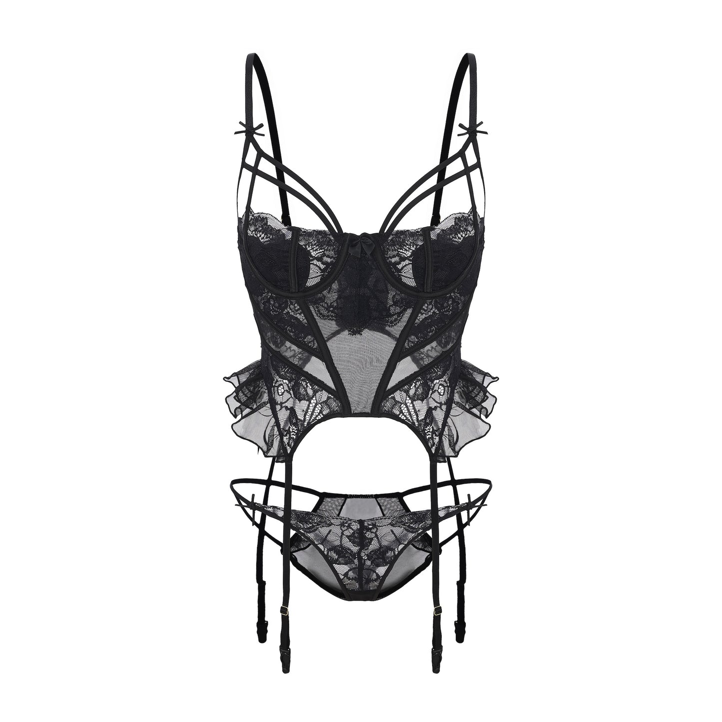 Midnight Elegance Bustier Set