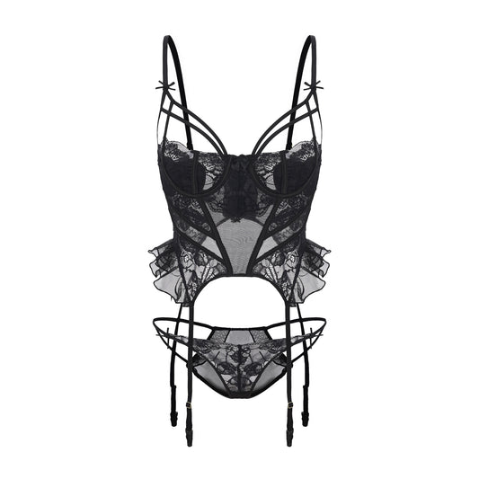 Midnight Elegance Bustier Set