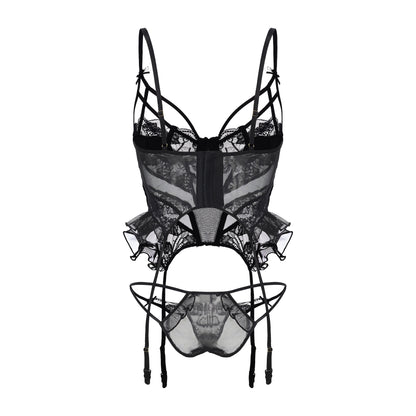 Midnight Elegance Bustier Set