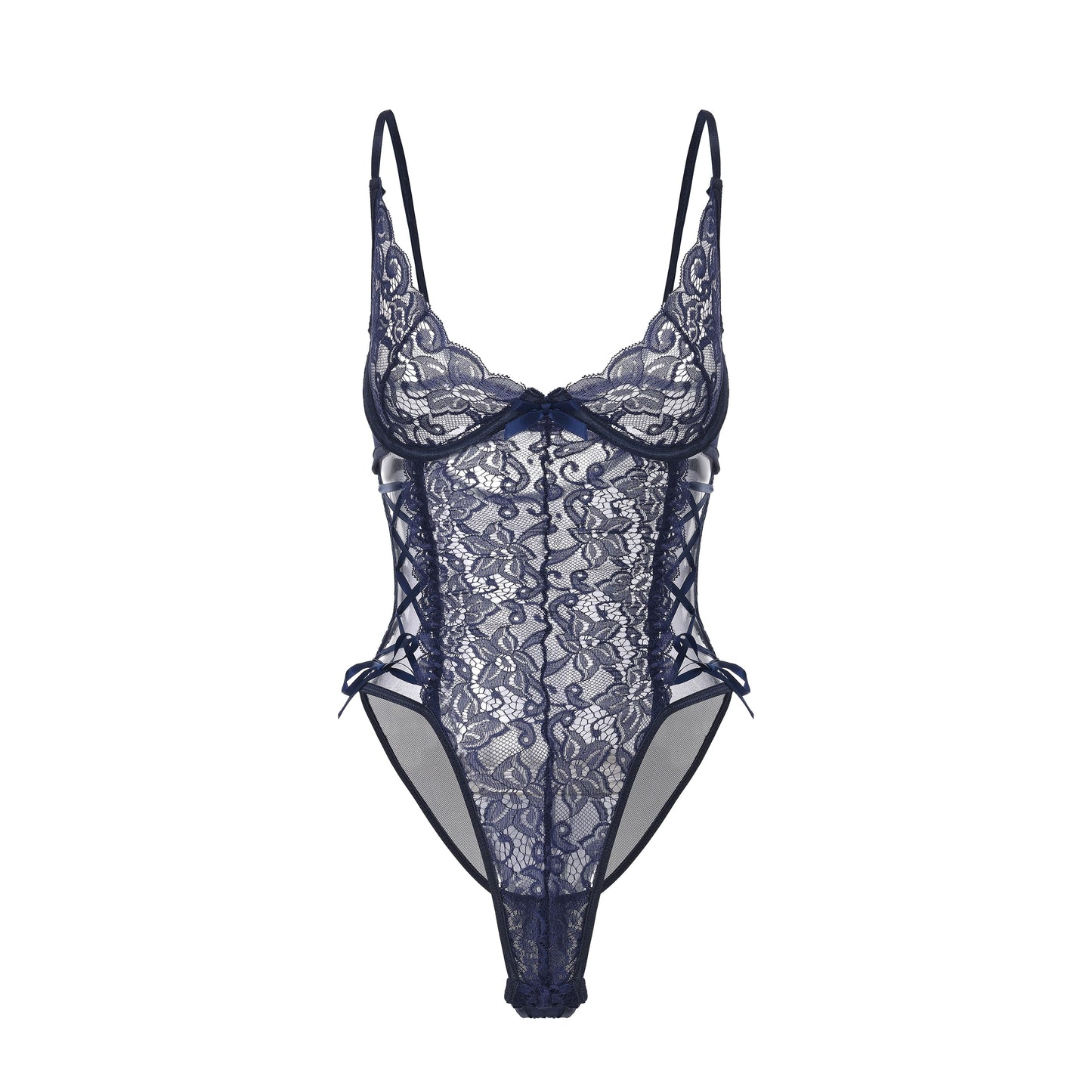 Midnight Lace Corset Bodysuit